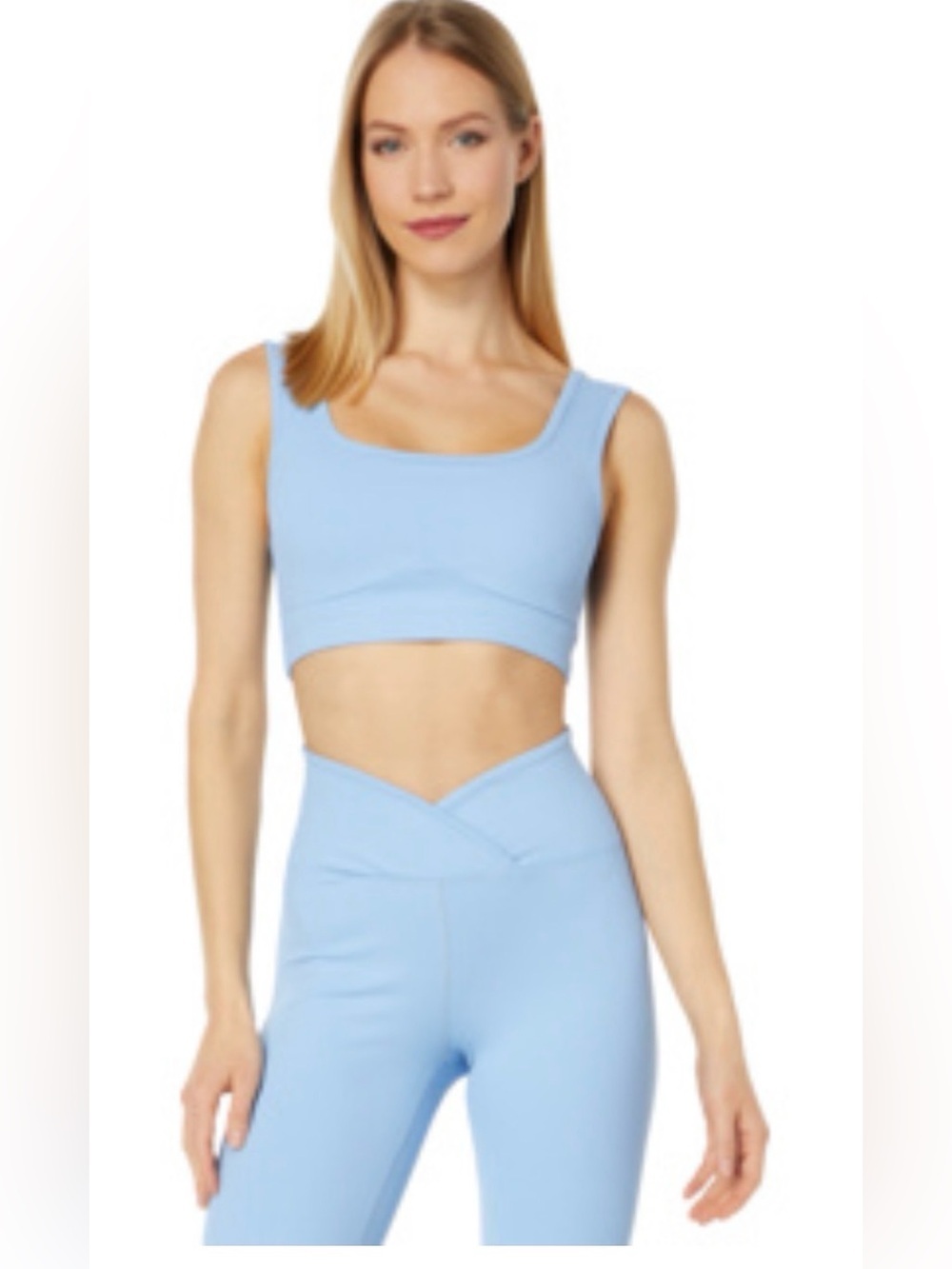 YEAR OF OURS- RIBBED GIA BRA & LEGGING SET- SIZE XS-BABY BLUE- LIKE NEW